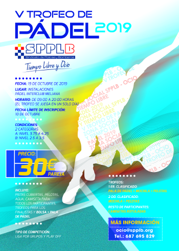 Oferta ocio SPPLB V Trofeo de PADEL 2019